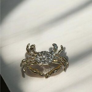 Gold Cancer Zodiac  Brooch